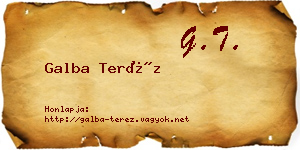 Galba Teréz névjegykártya